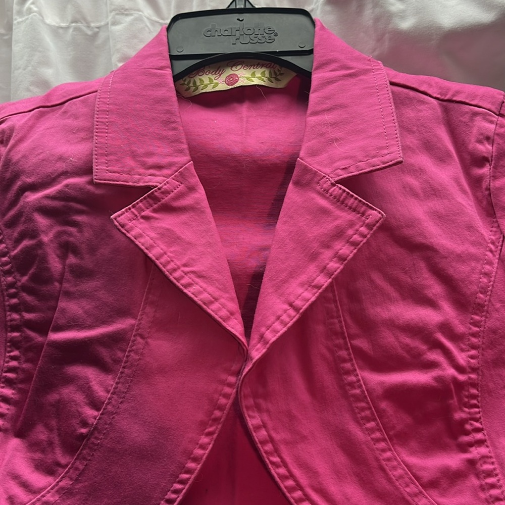 Hot pink crop jacket - Picture 2 of 4